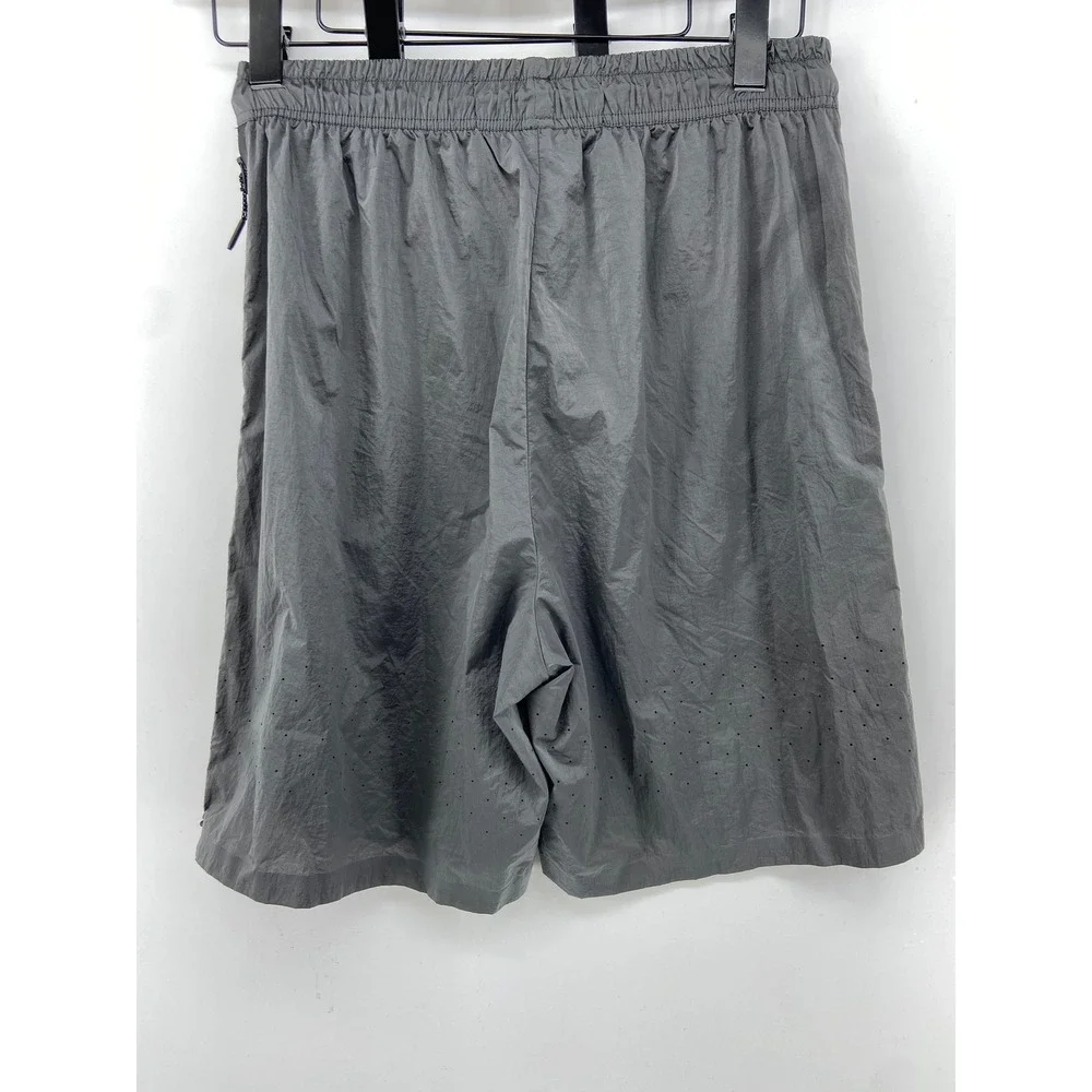 Nike Shorts Mens Medium Gray Tech Hypermesh Vent Gym Run Athletic Side Zip Liner